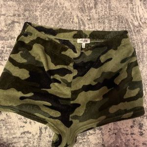 Army green bedtime shorts